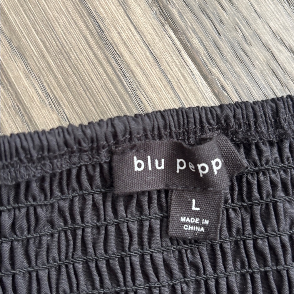 Blu Pepper | Elegant Black Puff Sleeve Cut Out Mini Dress Size Large - Picture 8 of 14